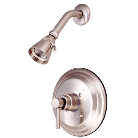Kingston Brass Shower Faucet, 2, Wall Mount, Brushed Nickel KB2638DLSO